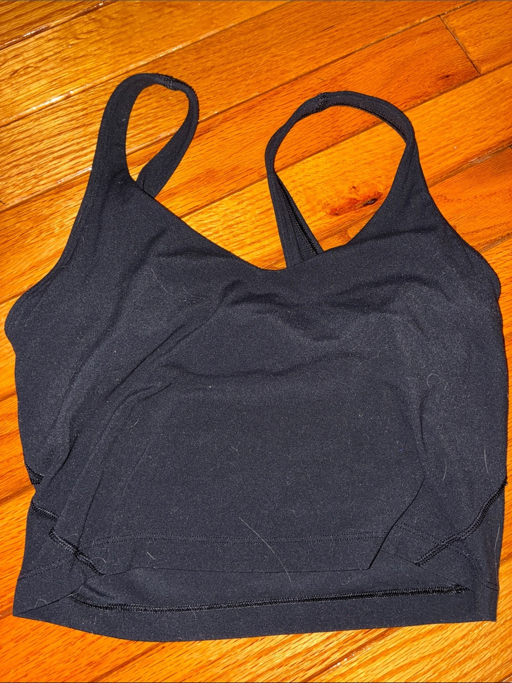 Lululemon align Black Cropped Tank Top Bralette